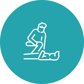 Person performing CPR on another person.